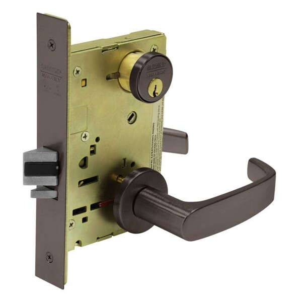 Sargent TR8205LNL10B Office Mortise Trim Only with L Lever and LN Rose Oil Rubbed Bronze TR8205LNL10B - main